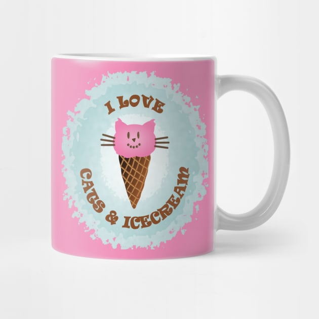 I love cats and icecream! by greenPAWS graphics